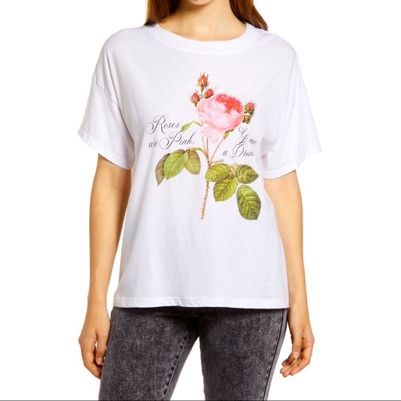 Project Social T Roses Are Pink Graphic Tee Shirt - Picture 2 of 8